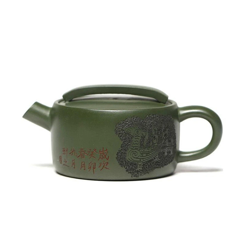 

Чайники из фиолетовой глины ручной работы Yixing, 140 мл, знаменитый чайник ручной работы, необработанная руда, чайник для красоты из зеленой глины, китайский чайный набор Zisha