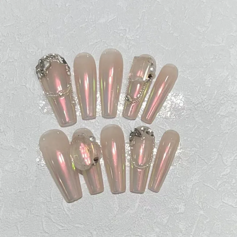 Накладные ногти накладные полное покрытие самодельные чистые съемные