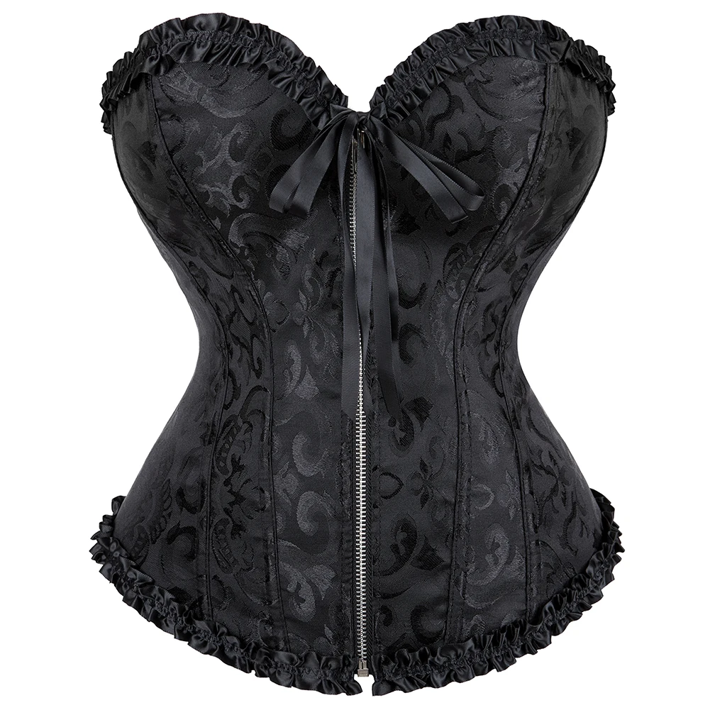 Корсеты и бюстье Женский Готический сексуальный цветочный корсет Overbust винтажный
