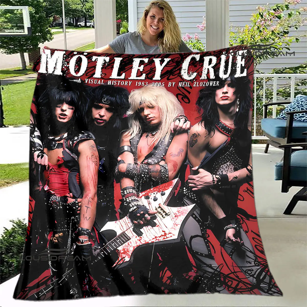 

Одеяло с принтом рок-группы Motley, тонкое Фланелевое домашнее дорожное одеяло в стиле ретро, мягкое и удобное, подарок на день рождения