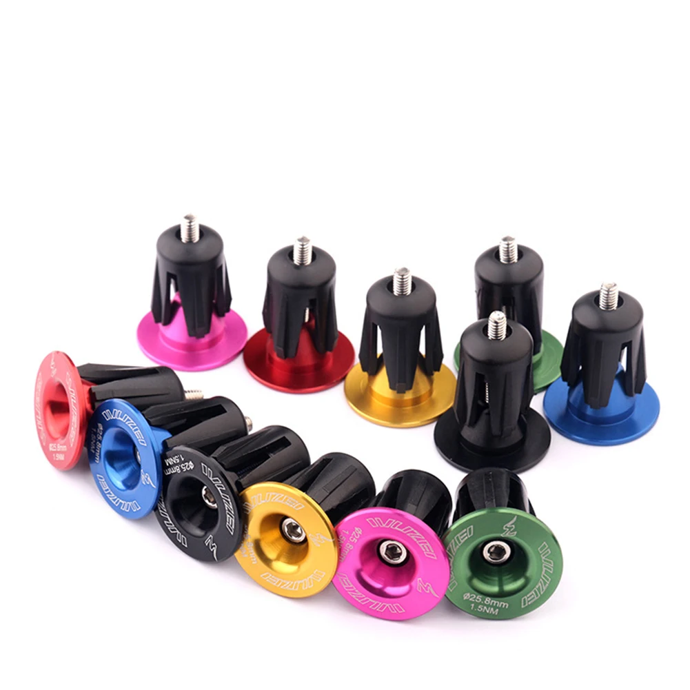 

2Pcs 25.8mm Bicycle Grip Handlebar End Cap Aluminium Alloy Lock MTB Mountain Handle Bar Grips End Plugs Bike Accessories Durable