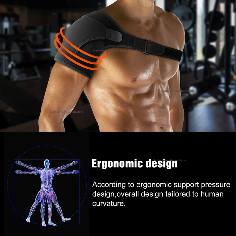 

new Adjustable Left/Right Shoulder Support Bandage Protection Shoulder Girdle Joint Pain Sports Training Equipment