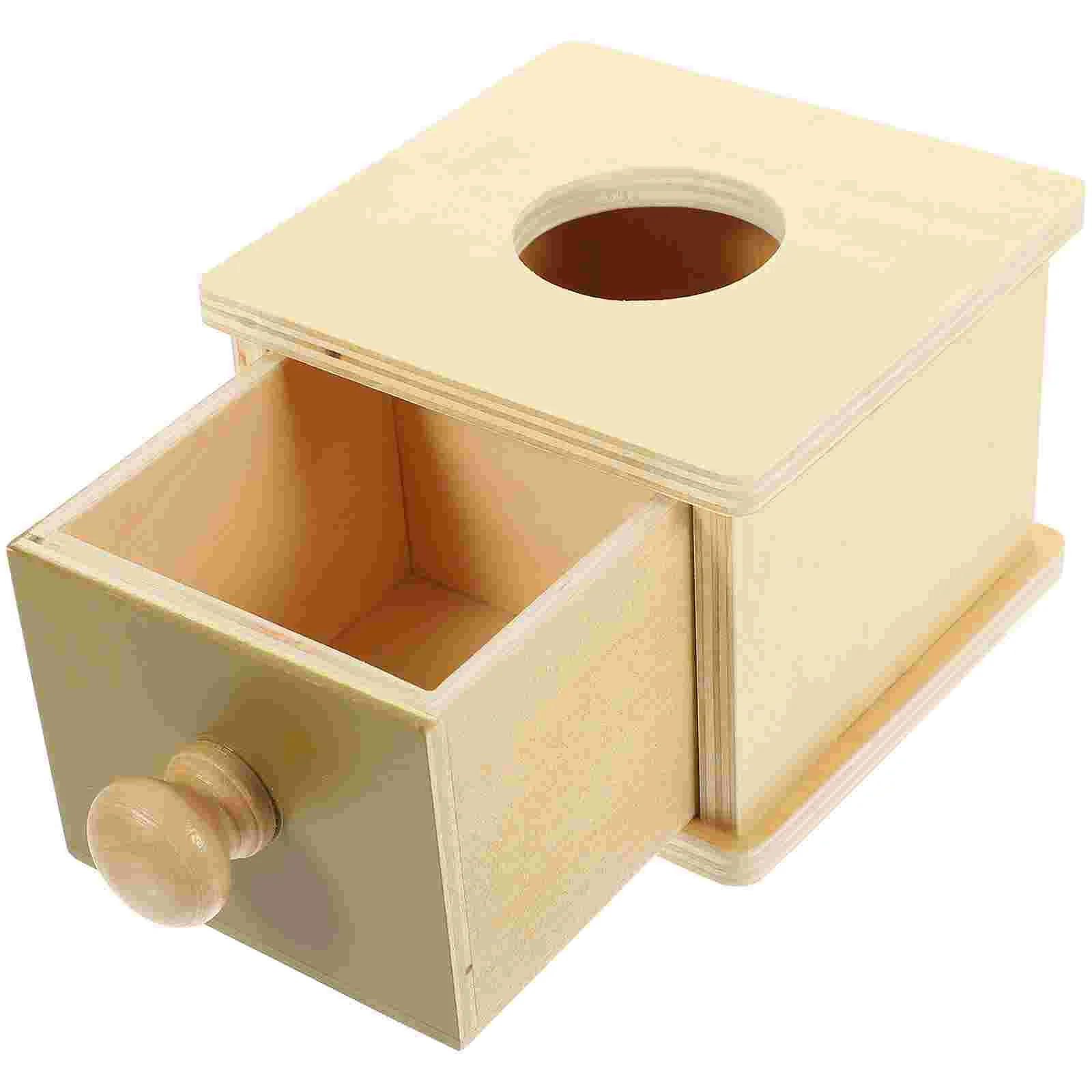 

Box Montessorikidspermanence Woodeneducational Sensory Object Drop Games Imbucare Coordination Eye Hand Motor Material Tools
