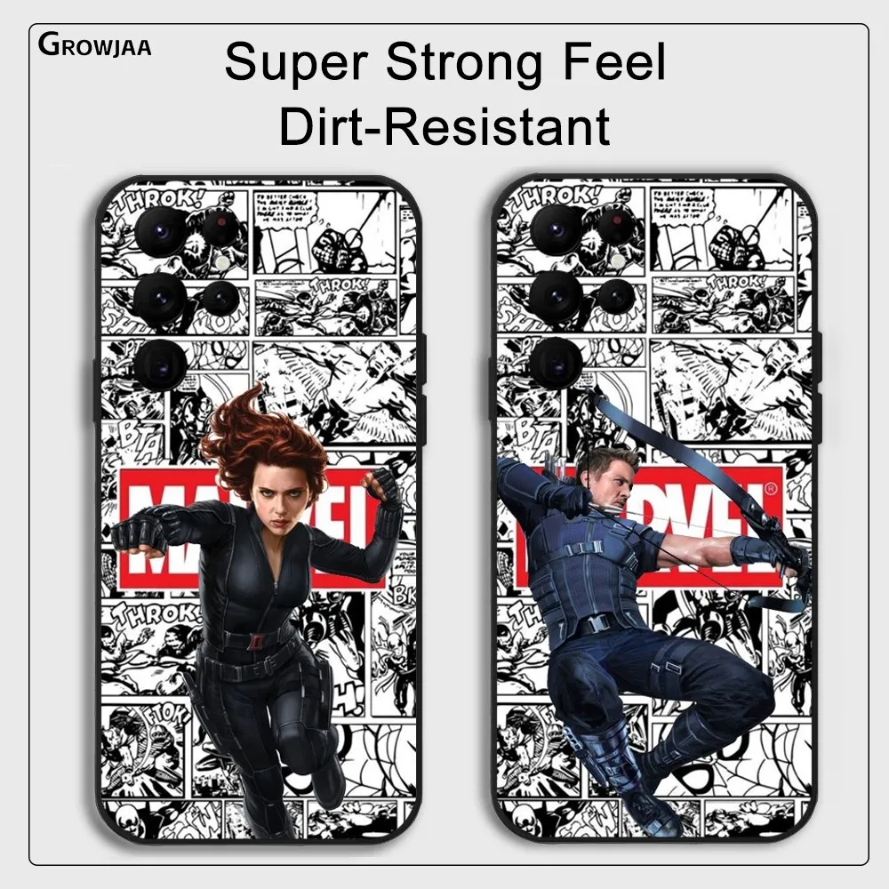 Cool Black widow Hawkeye Phone Case for Samsung Galaxy S24 Ultra S22 S23 S21 S20 5G Protective Silicone TPU Funda