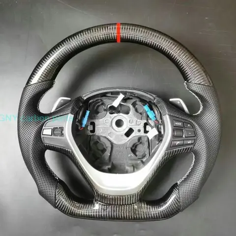 100% натуральное углеродное волокно кожаное Автомобильное рулевое колесо для BMW F30 F35 F20 F22 F32 320 328 328i 335
