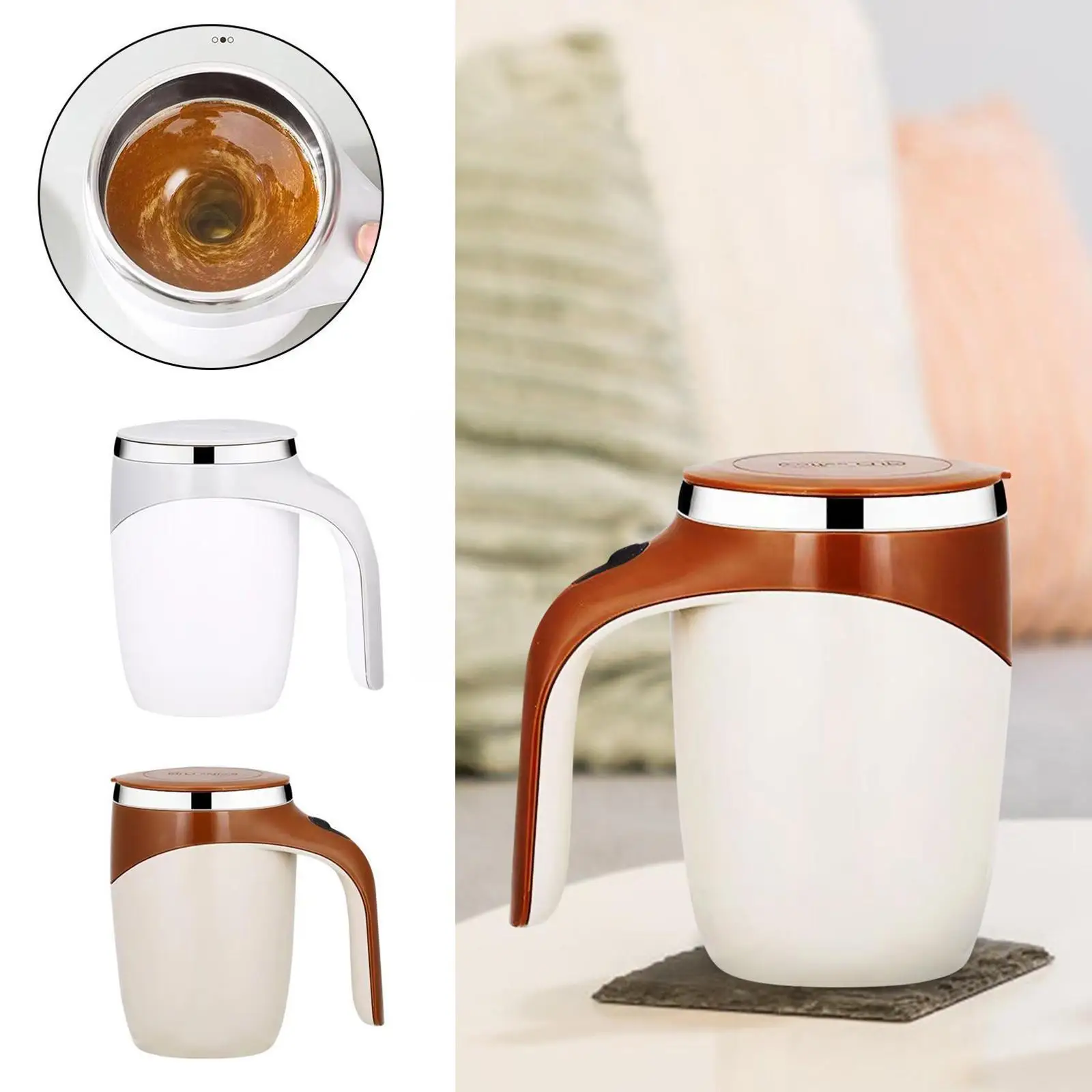 

Self Stirring Coffee Mug Automatic Whey Protein Powder Water Hot Magnetic Mixing Bottle Insulated Steel Mug Cup Stainless F0X0