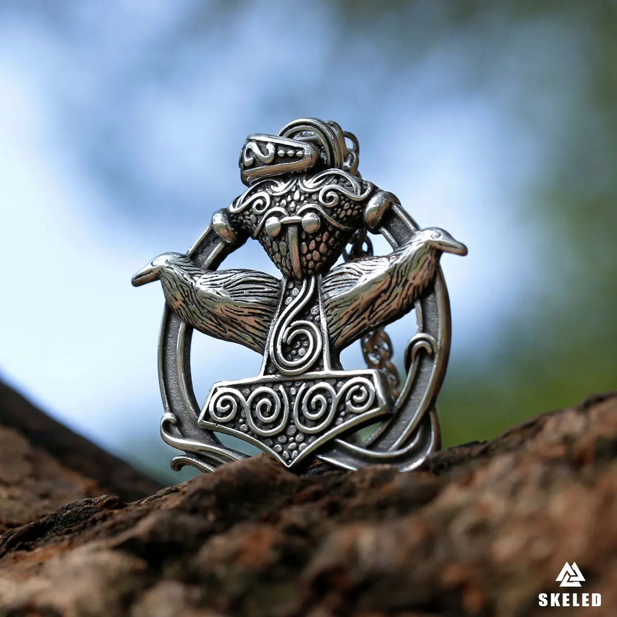 

Viking Corsair Double Odin Crow Viking Pendant amuletos de proteccion
