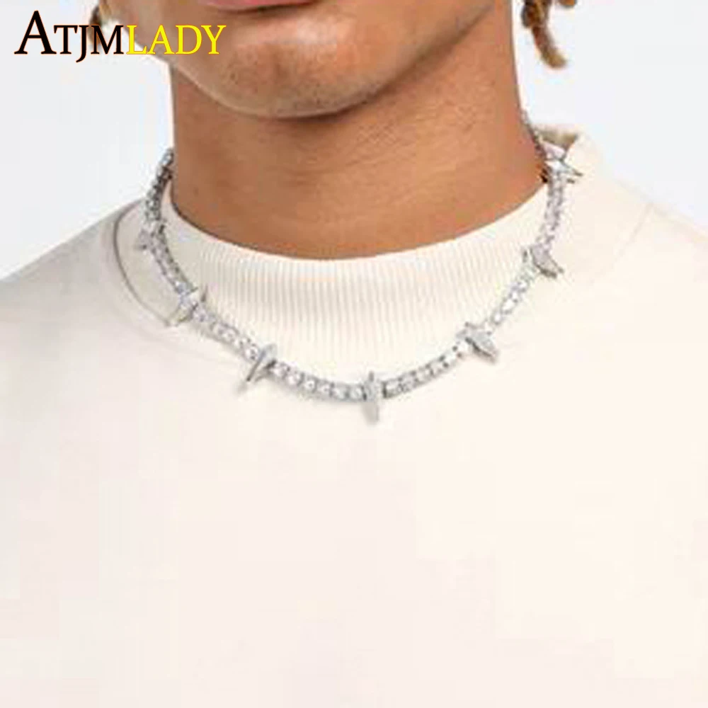 Золотая/серебряная цепочка с подвеской в виде шипов ATJMLADY