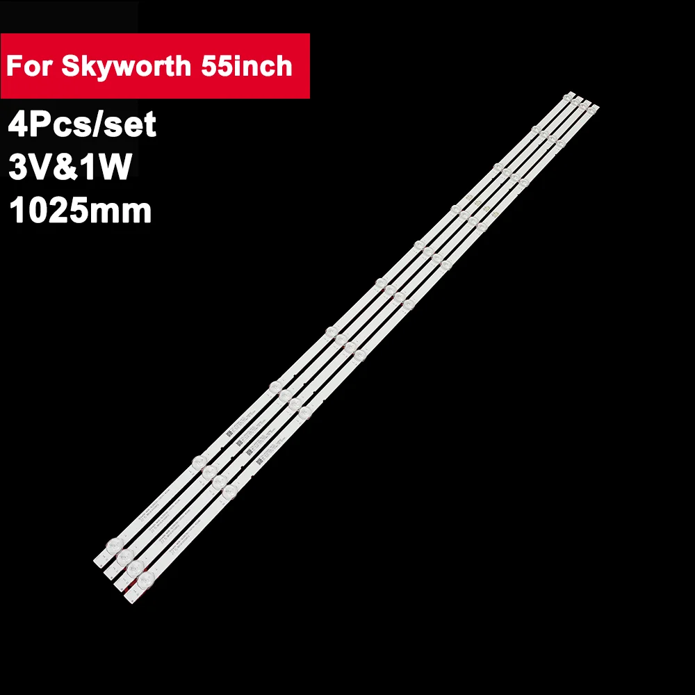 Светодиодная лента для подсветки телевизора Shineon M08-SL55030-1001N-4024D 55H5 PPTV A55 55S750U TH-55GX580C Ptv55q20snbl 55MUB8000, 4 шт.