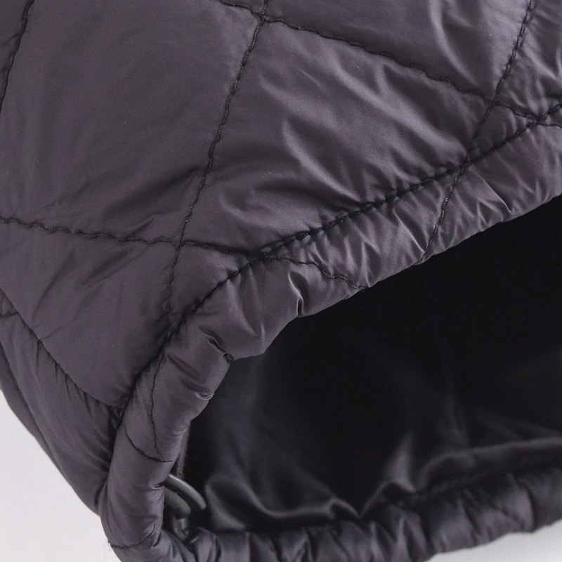 2022 Autumn Chic Women Black Oversize Thin Parkas Cotton Jacket Long Sleeve Ins Style Female Padded Overcoat 2022 Autumn Chic W
