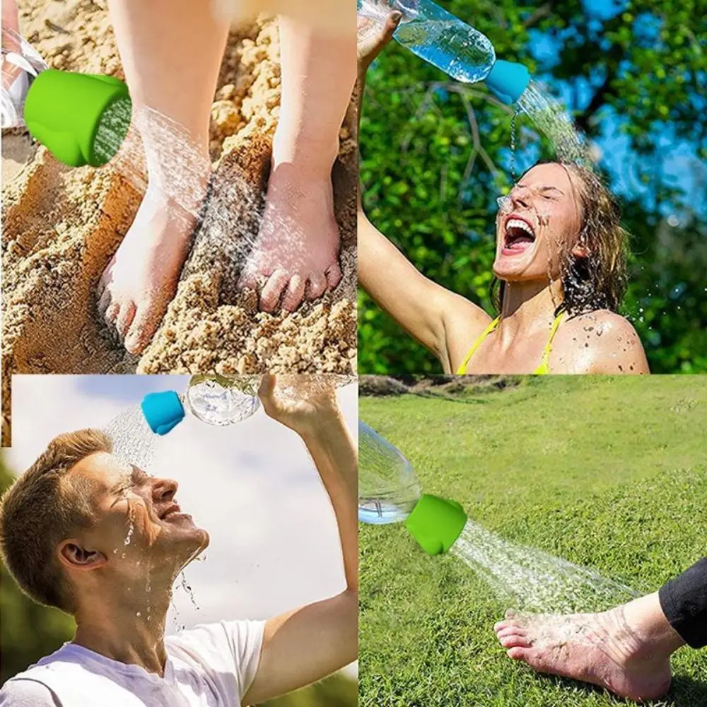 Портативная универсальная насадка для душа с бутылкой воды мягкая силиконовая