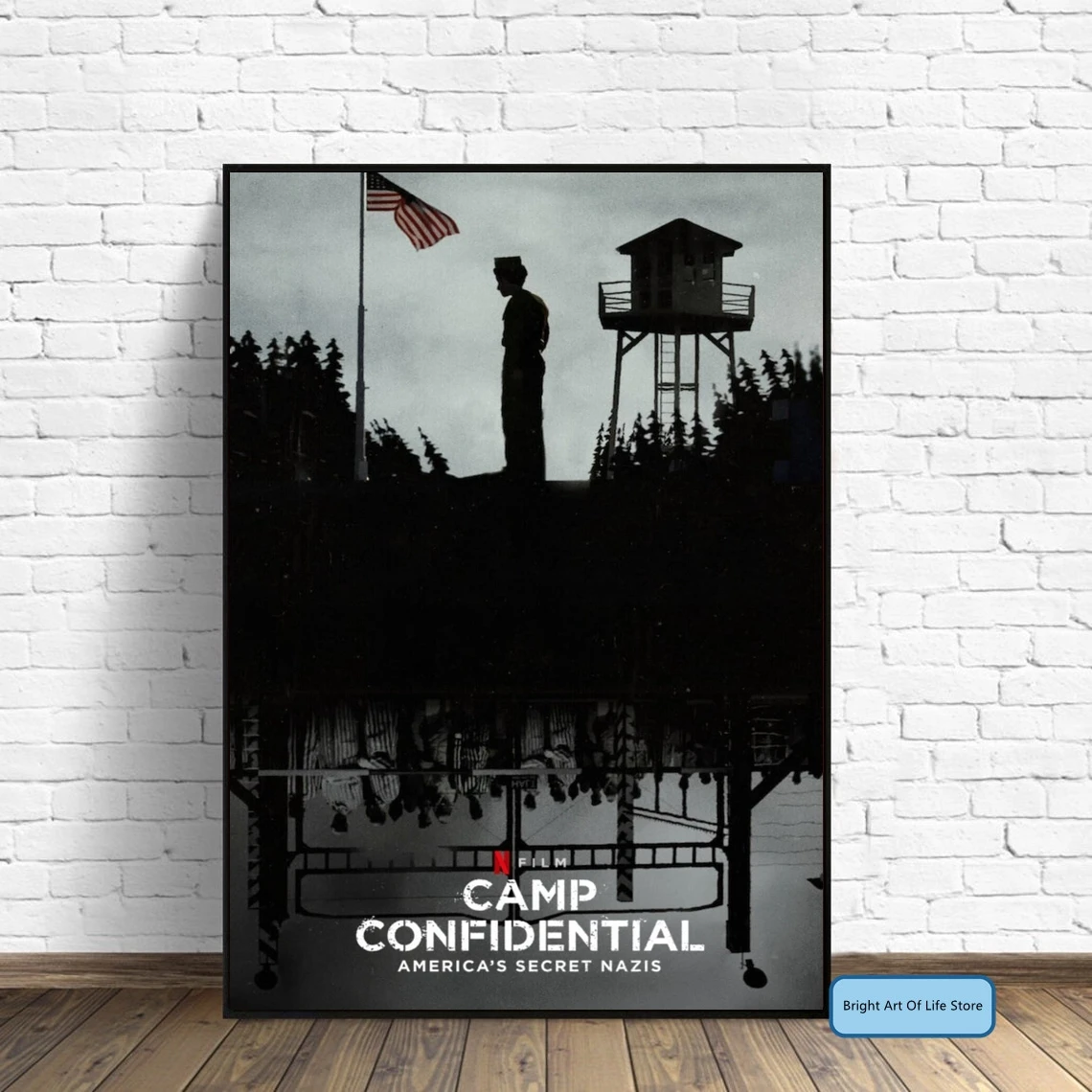 

Camp Confidential America's Secret Nazis (2021) Movie Poster Cover Photo Canvas Print Wall Art Home Decor (Unframed)