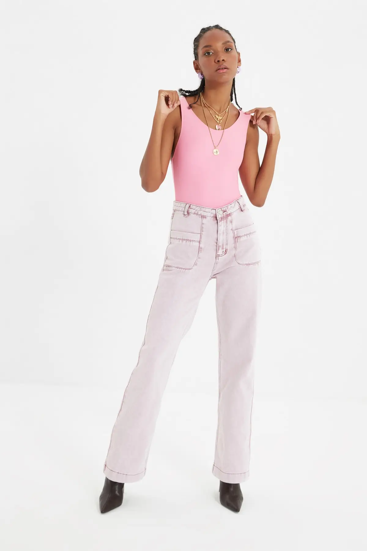 

Trendyol Pocket Detail High Bel 90's Wide Leg Jeans TWOAW22JE0165