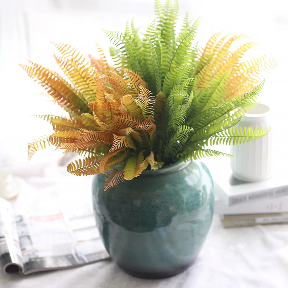 

Real touch Persian grass simulation leaves Artificial Adornment Grass Plant Fern Leaf Persian Leaf Wall Planted Home Decoration