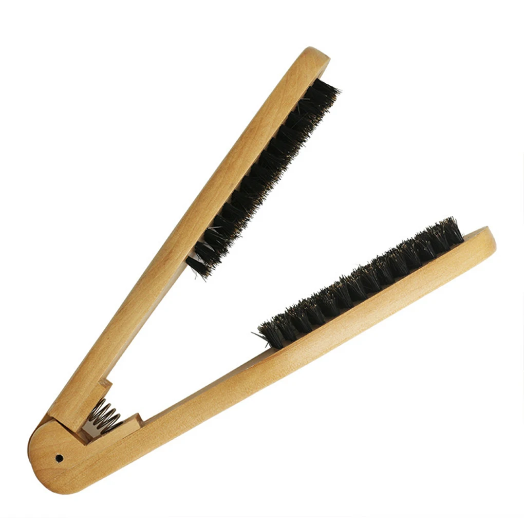 

Выпрямитель для волос, нейлоновый выпрямитель для волос, двойные кисти, V-образная форма, аксессуары для укладки