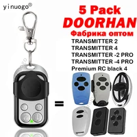 5 Pack DOORHAN Remote Control 433MHz DOORHAN TRANSMITTER -2 4 PRO Garage Door Command Opener Electric Gate Keychain For Barrier