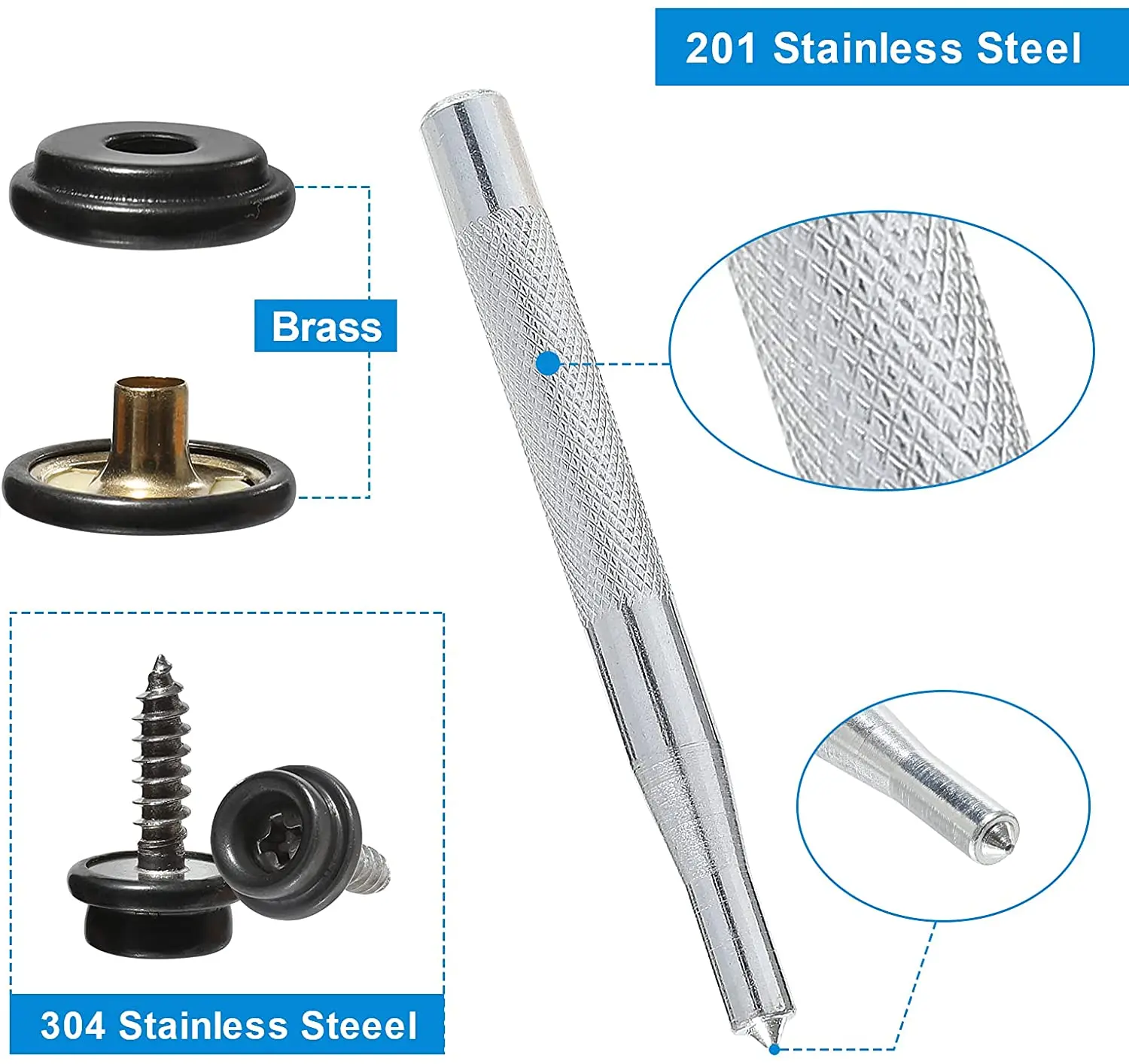 150 шт. винтовые защелки набор креплений с инструментом черные кнопки из