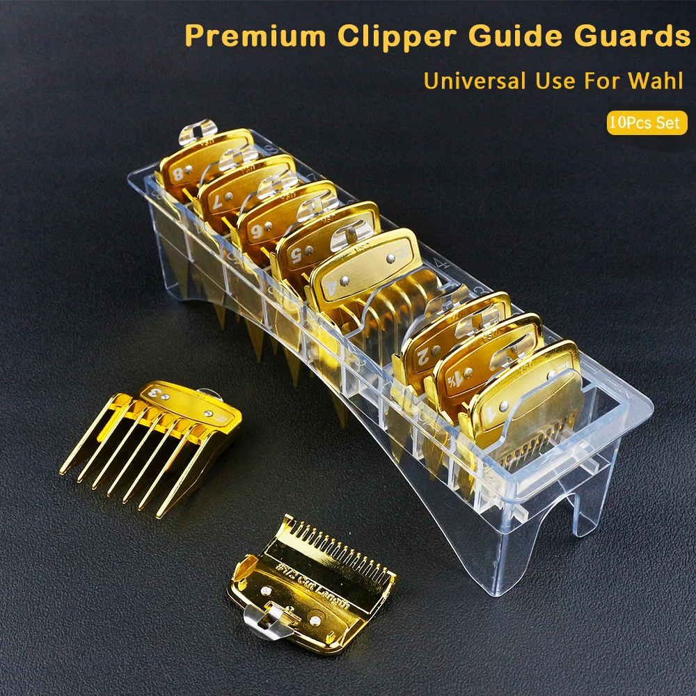 10Pcs Universal Transparent Hair Clipper Guards For Wahl Cli