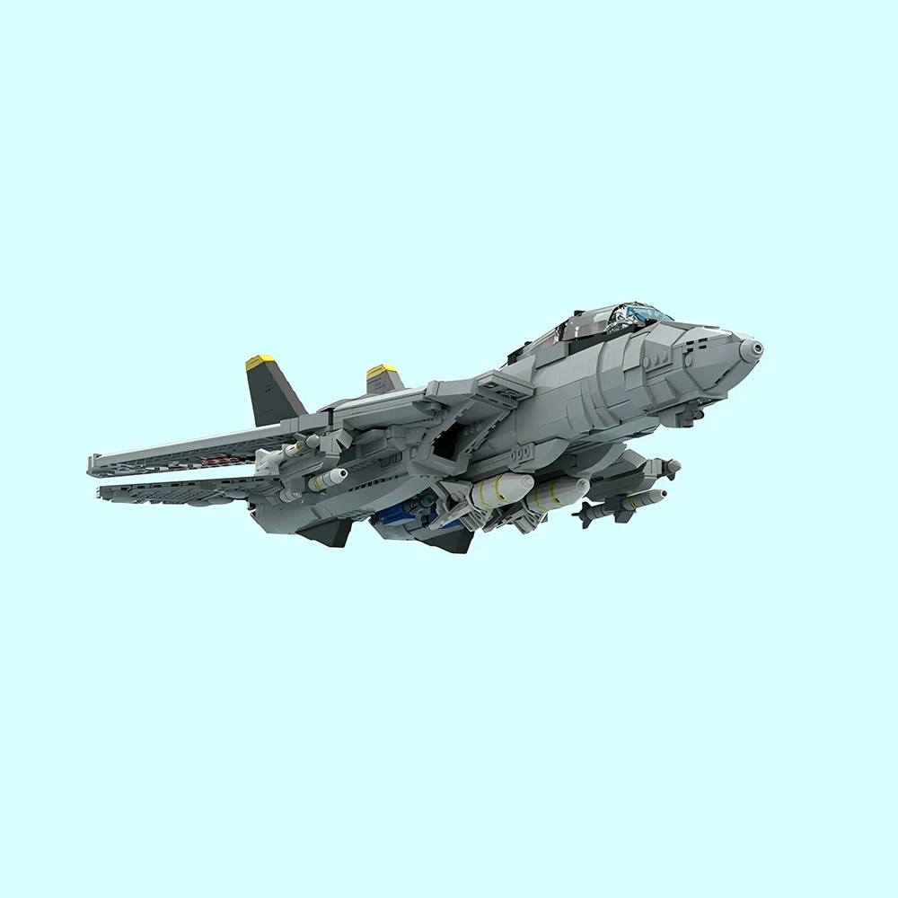 Модель истребителя F 14D строительные блоки MOC сборка своими руками серия