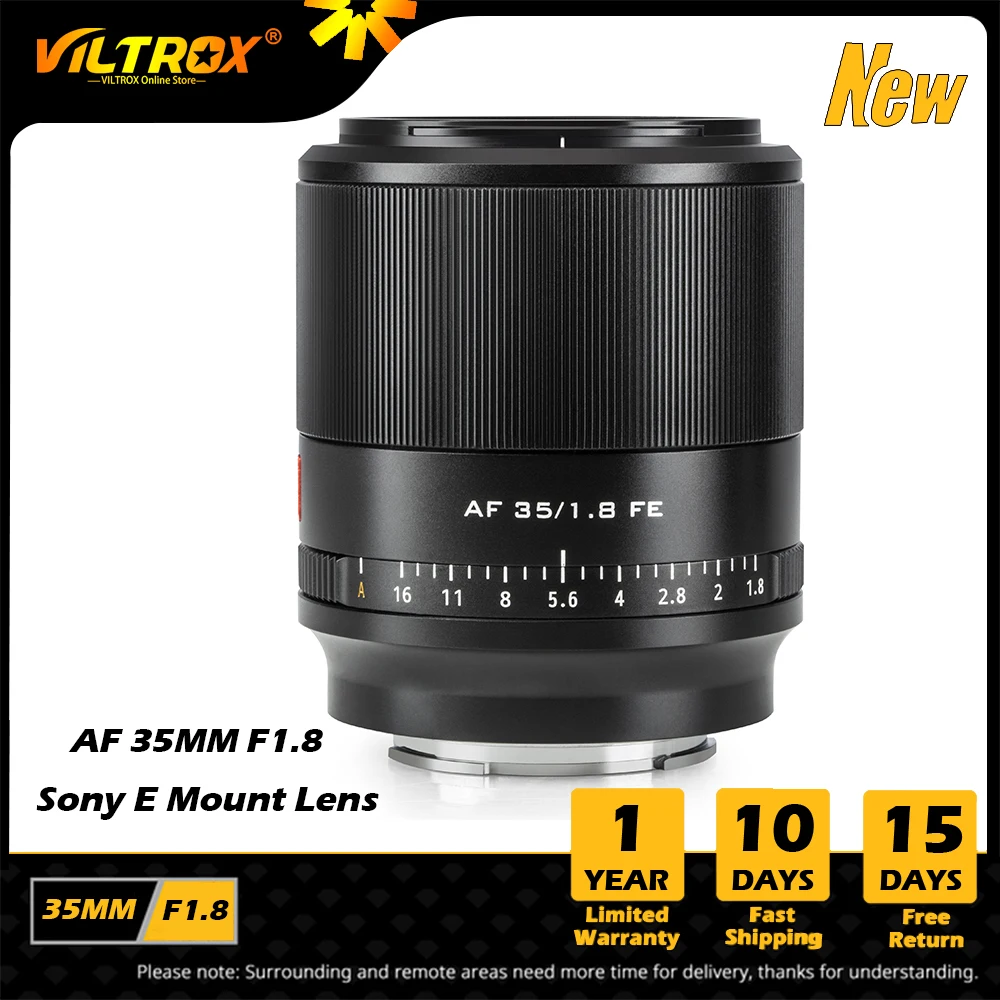 

VILTROX 35mm F1.8 E Full Frame Lens Auto Focus Prime Large Aperture Portrait Lens For Sony FE mount Sony a6000 A7III Camera Lens