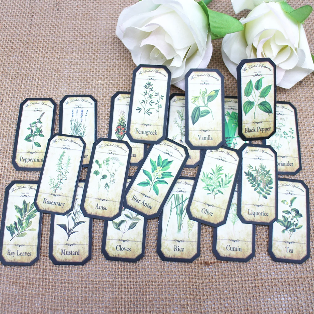 

With adhesive label retro plant English illustrated bookTim Holtz wind hand account decorative material fern album diary sticker