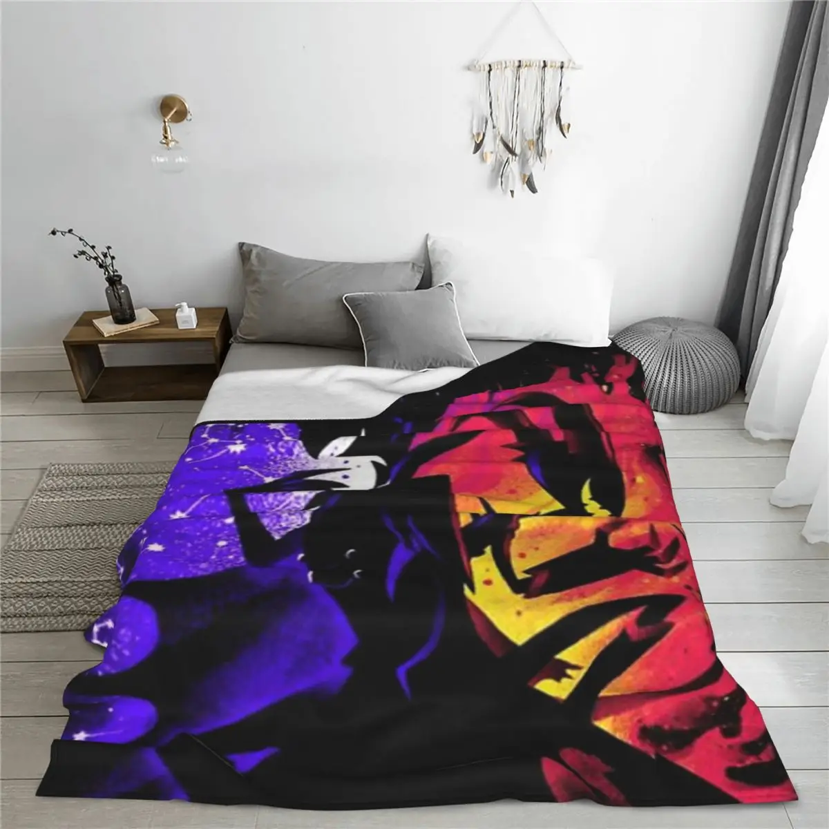 Stolas And Blitzo Inner Desires- Helluva Boss Одеяло Диван Спальня Кровать Домашний офис для сна