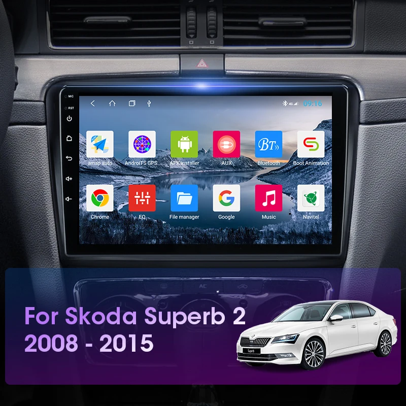 vtopek 10 1 4gwifi dsp 2din android car radio multimidia video player navigation gps for skoda superb 2 b6 2008 2015 head unit free global shipping