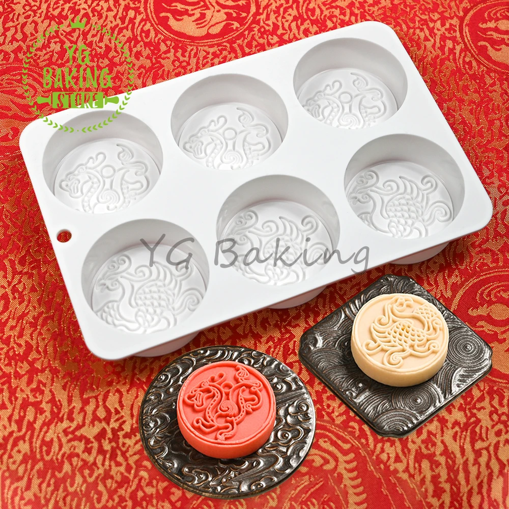 Силиконовая форма для Мусса Dorica в китайском стиле 6 полостей модель 3D рукоделия