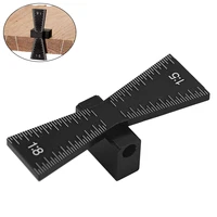 dovetail marker aluminum alloy dovetail line locator marking template 15 18 wood joint gauge with scale dovetail guide tool