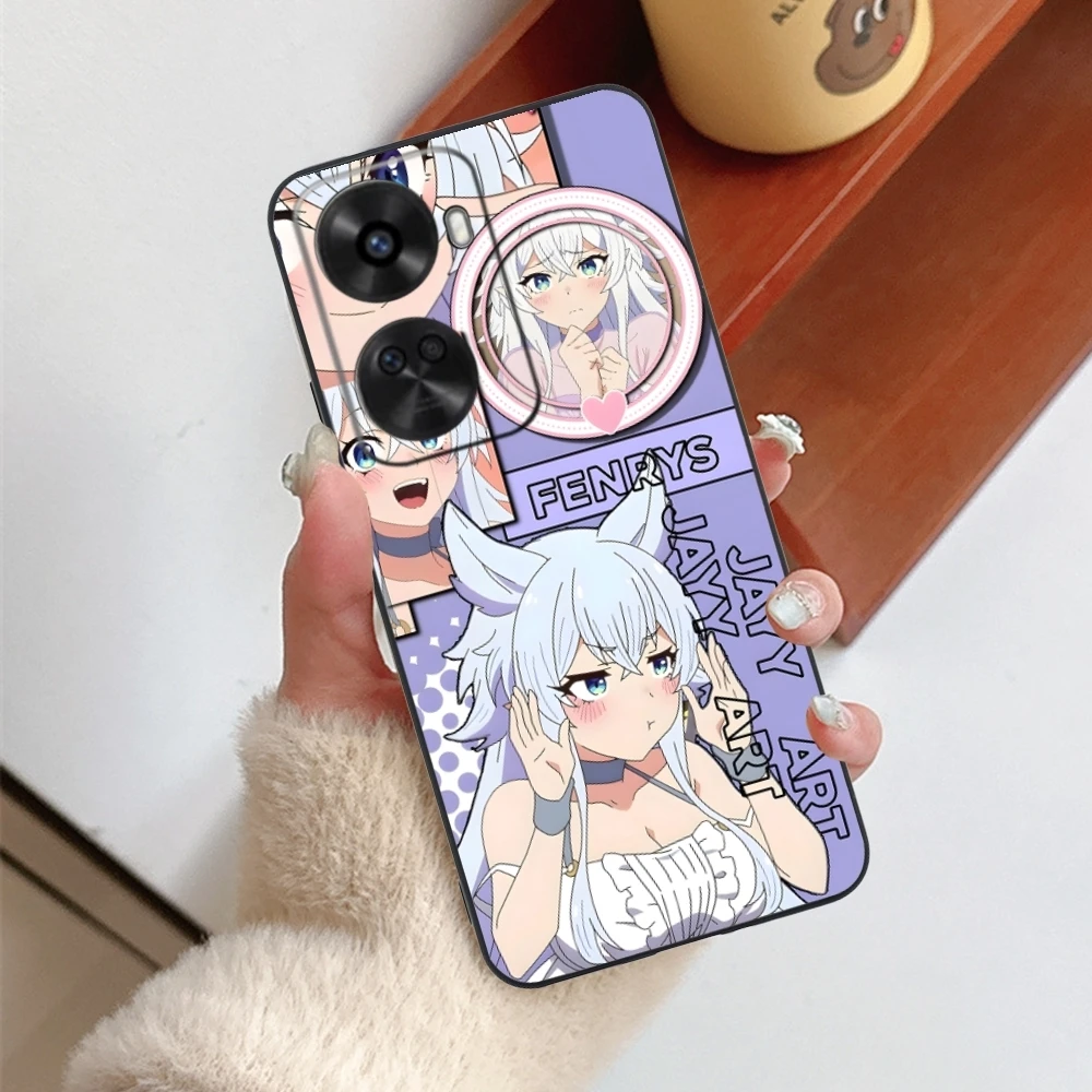 Милый чехол для мобильного телефона с аниме Fenrys Huawei Nova 12 11 10 9 8 7 Pro SE цвет черный