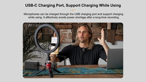 Comica Vimo Q Четырехканальный беспроводной мини-микрофон Петличный микрофон для камеры, смартфона, ПК, видеозаписи, интервью