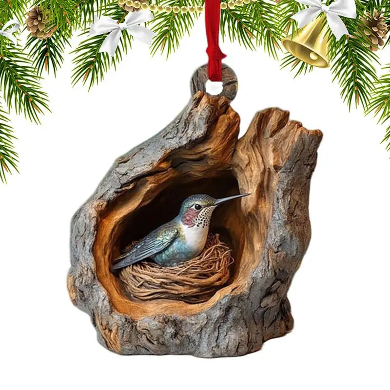 Рождественский акриловый кулон в виде животного енот сова белка еж кролик птица