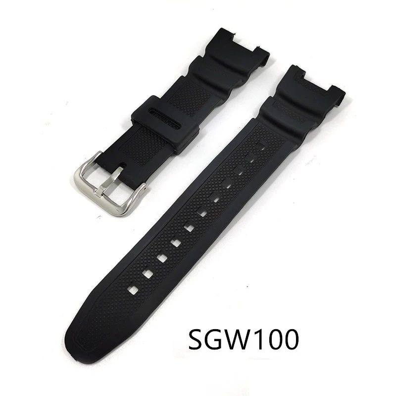 

Watch Accessories PU watchband For Casio G shock sgw100 SGW-100 Sport Strap SGW-100-1V SGW-100-1VDF Waterproof Rubber Bracelet