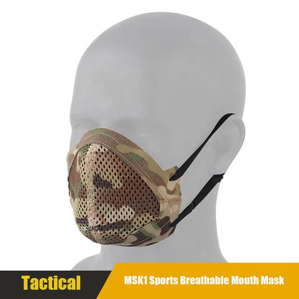 Тактическая полумаска мягкая складная дышащая устойчивая к падению Защита рта