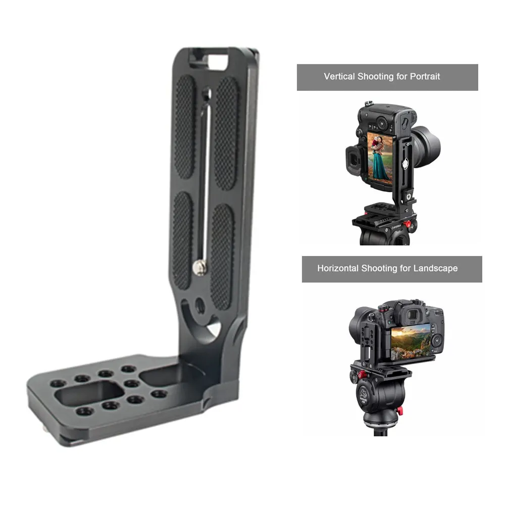 

Universal Camera L Bracket Quick Release L Plate 1/4 Screw Swiss Vertical Video for Nikon Canon Sony Fuji Ruying SC stabilizer