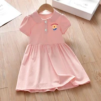 2022 summer new pink girl dress fashion cotton childrens costume baby toddler girls clothes outfit kids clothing 1 9y
