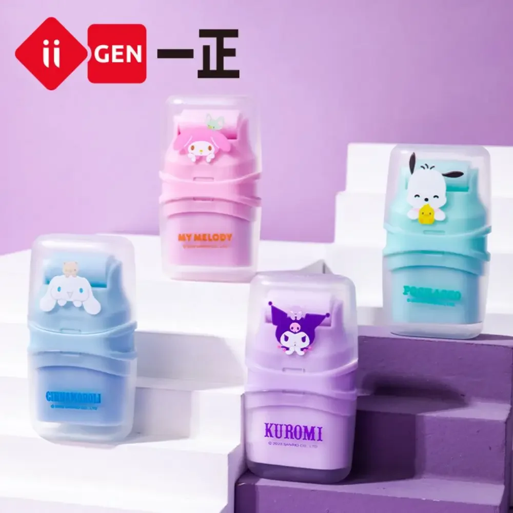 Iigen 2-в-1 роликовый ластик Sanrio Fun Cute Kawaii резиновый стирающий школьные