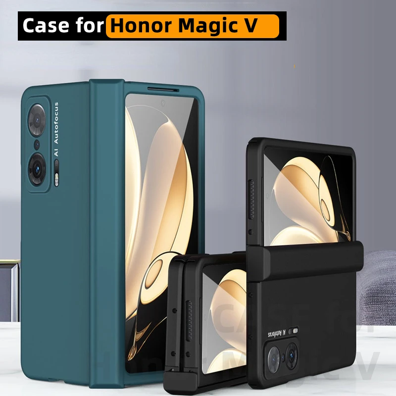 

Case for Honor Magicv Phone Case, Anti-Fall Hinge Protective Shell with Tempered Glass Screen Protection Film Magic V Case