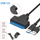 Кабель USB 3,0 к Sata с адаптером питания, Поддержка 2,5 3,5 дюйма, внешний SSD HDD жесткий диск, 22 Pin USB 2,0 Sata III к usb