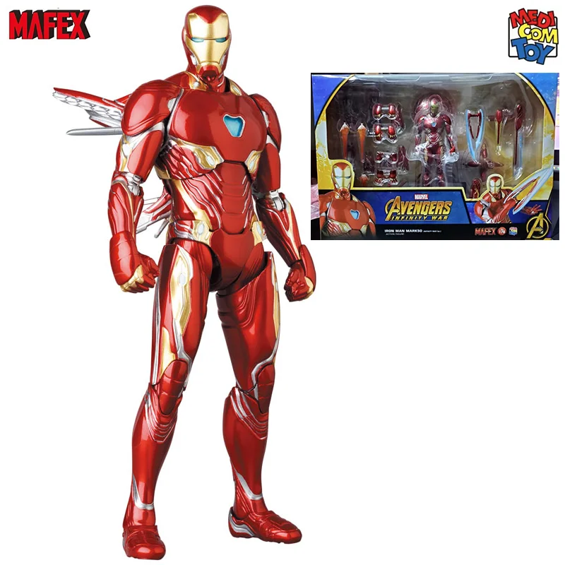

100% Original MAFEX 178 IRON MAN MARK50 INFINITY WAR Ver Avengers Infinity War In Stock Anime Action Collection Figures Model