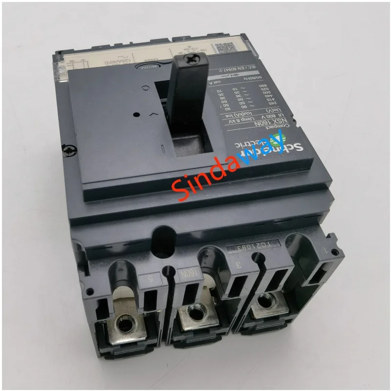 

New Original LV430841 circuit breaker ComPact NSX160N, 50 kA at 415 VAC, TMD trip unit 125 A, 3 poles 3d