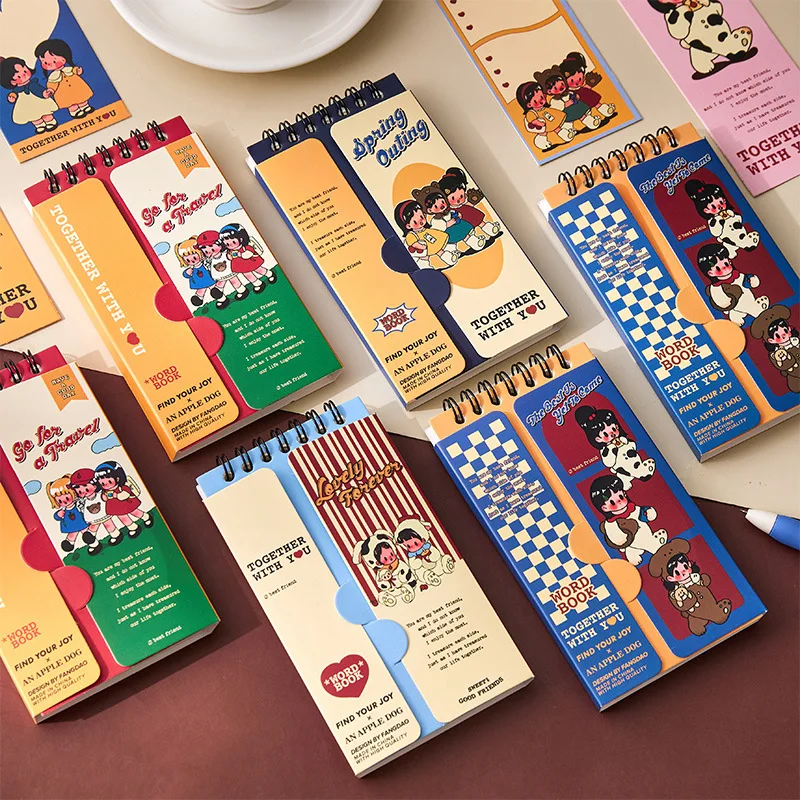 

Cartoon Cute Portable Coil Notepad Portable Note Taking Thickened Paper Double Sided Writing Convenient and Compact