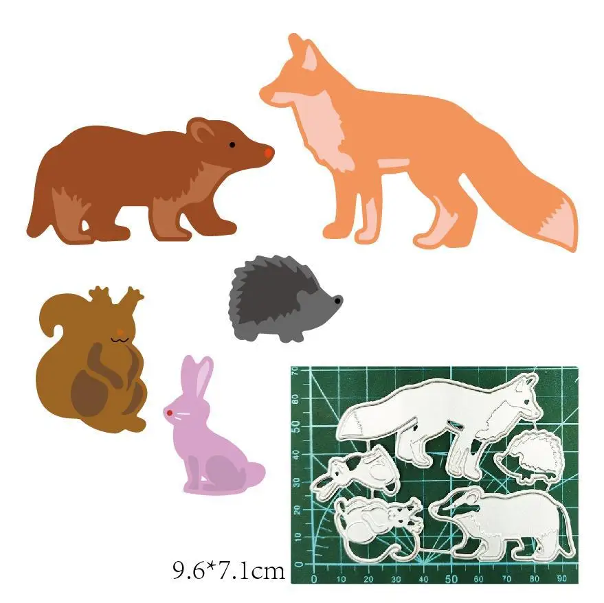 

Squirrel Rabbit Animal Metal Cut Dies Stencils for Scrapbooking Stamp/Photo Album Decorative Embossing DIY Paper Cards