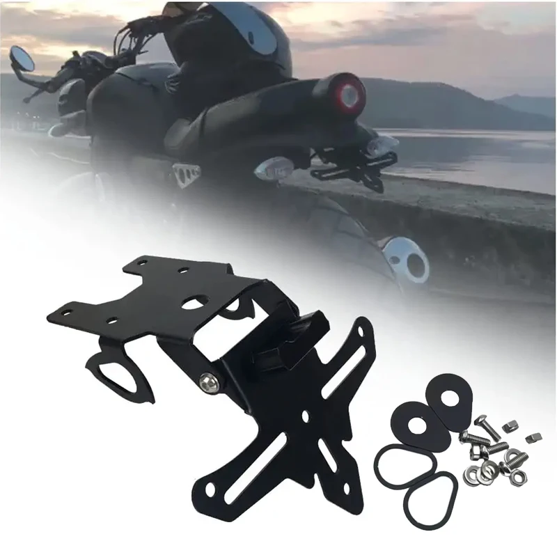 Фото Для YAMAHA XSR155 XSR 155 2019 2020 2021 2022: Аксессуары для мотоциклов, держатель номерного знака с LED-подсветкой, комплект для устранения заднего брызговика (Fender Eliminator) №2