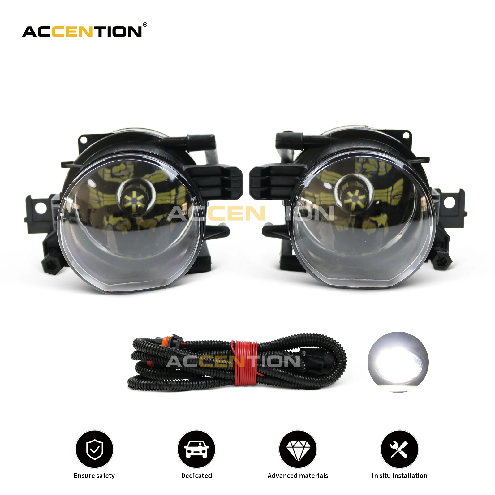 

Передние светодиодсветодиодный противотуманные фары, противотуманные фары, провод для BMW 7 серии E65 E66 730 740 745 d 735 745 760 2001 2002 2003 2004 2005