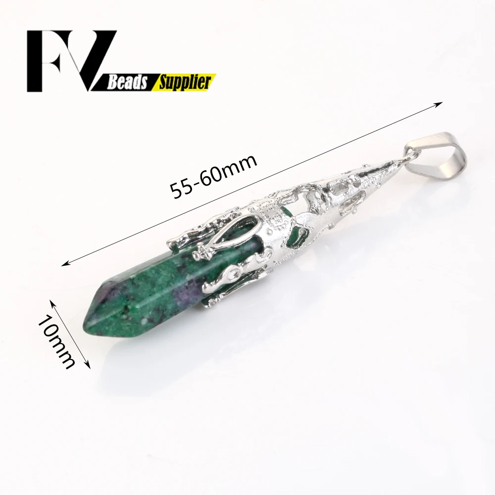 1 шт. 60 мм натуральный кристалл агат кварцевый камень бусины длинные подвески из