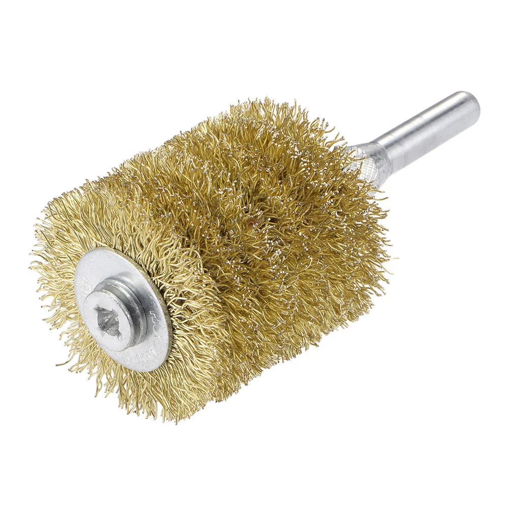 

1Pc Wire Wheel Brush Stainless Steel Brass Plated 4500 RPM 40*41mm Spare Tools For Removing Rust Edge Honing Polishing