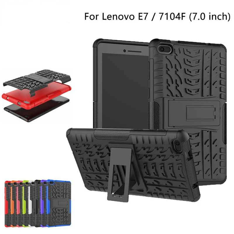 

TAB E7 case for lenovo TB-7104F 7.0 inch Tablet Armor case TPU+PC Shockproof Stand Cover coque for Lenovo E7 TB-7104F
