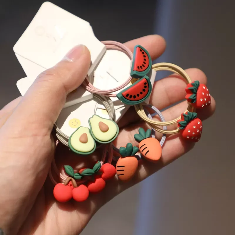 

Детские эластичные повязки для волос, милый мультяшный головной убор в виде авокадо, арбуза, принцессы, аксессуары для девочек, детский голо...