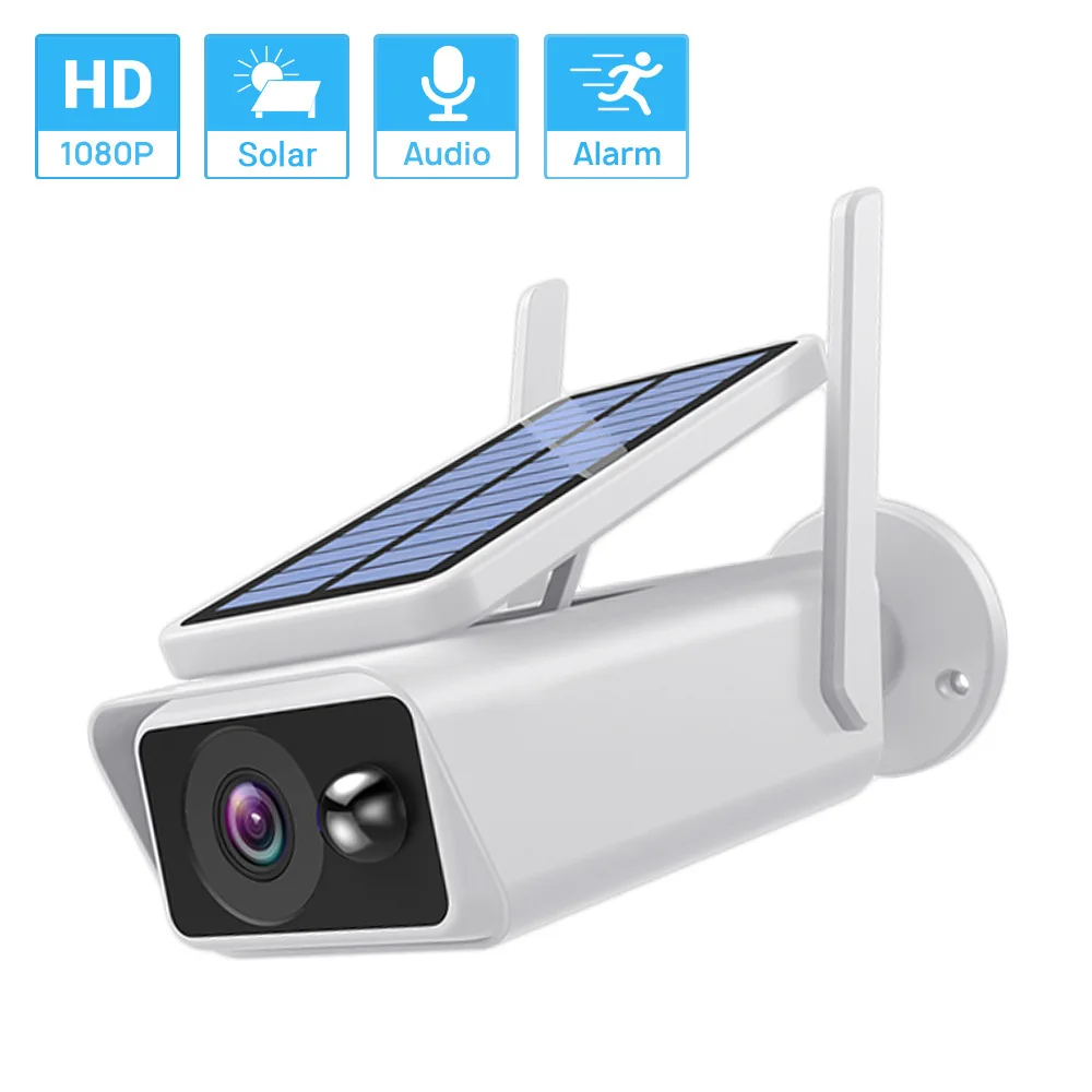 

1080P Wireless Solar WiFi Camera Outdoor Surveillance Security Camera Smart Home Monitor PIR Detection Waterproof Video Camera